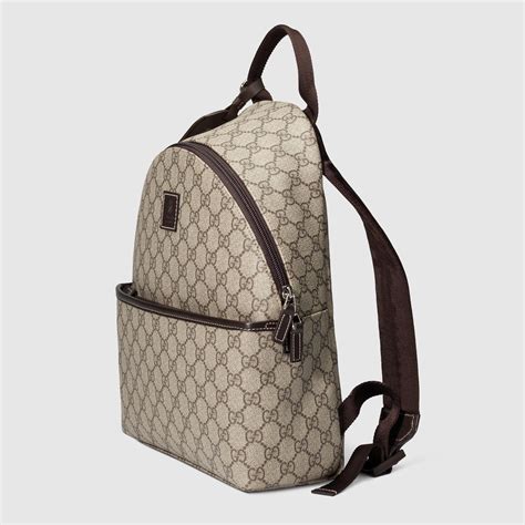 gucci boy canadablack.tv|Children's GG backpack in beige and ebony Supreme .